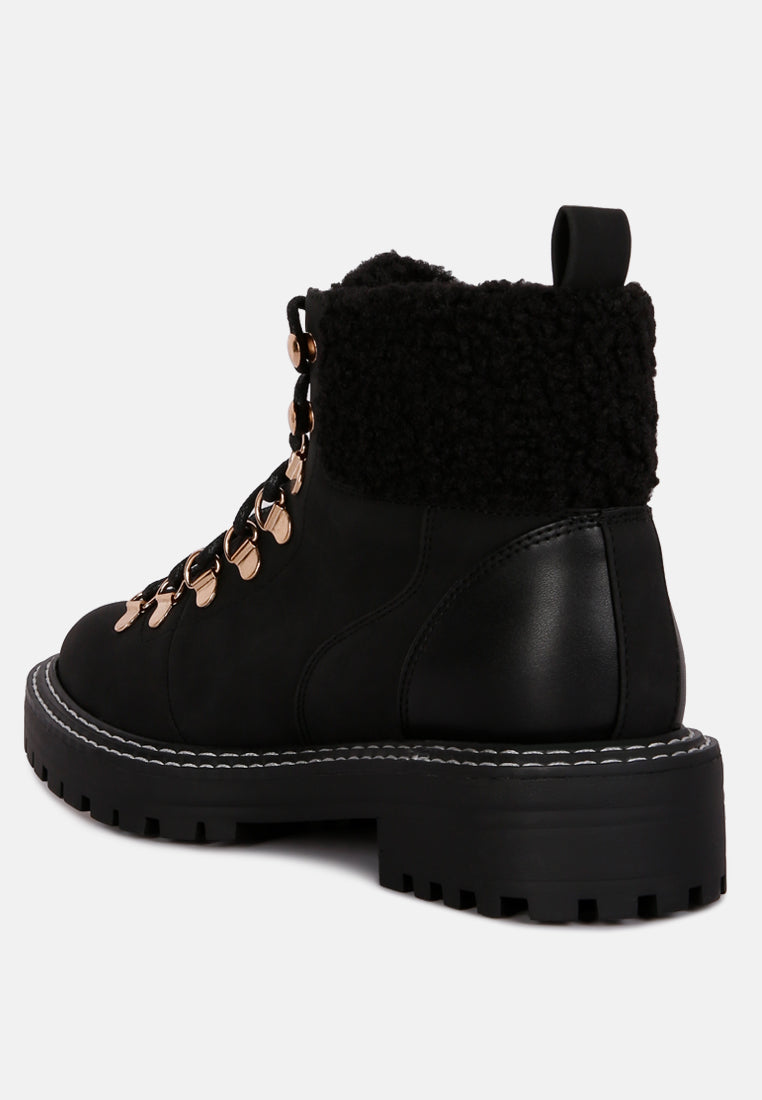 Gatlinburg Shearling Collar Ankle Boots