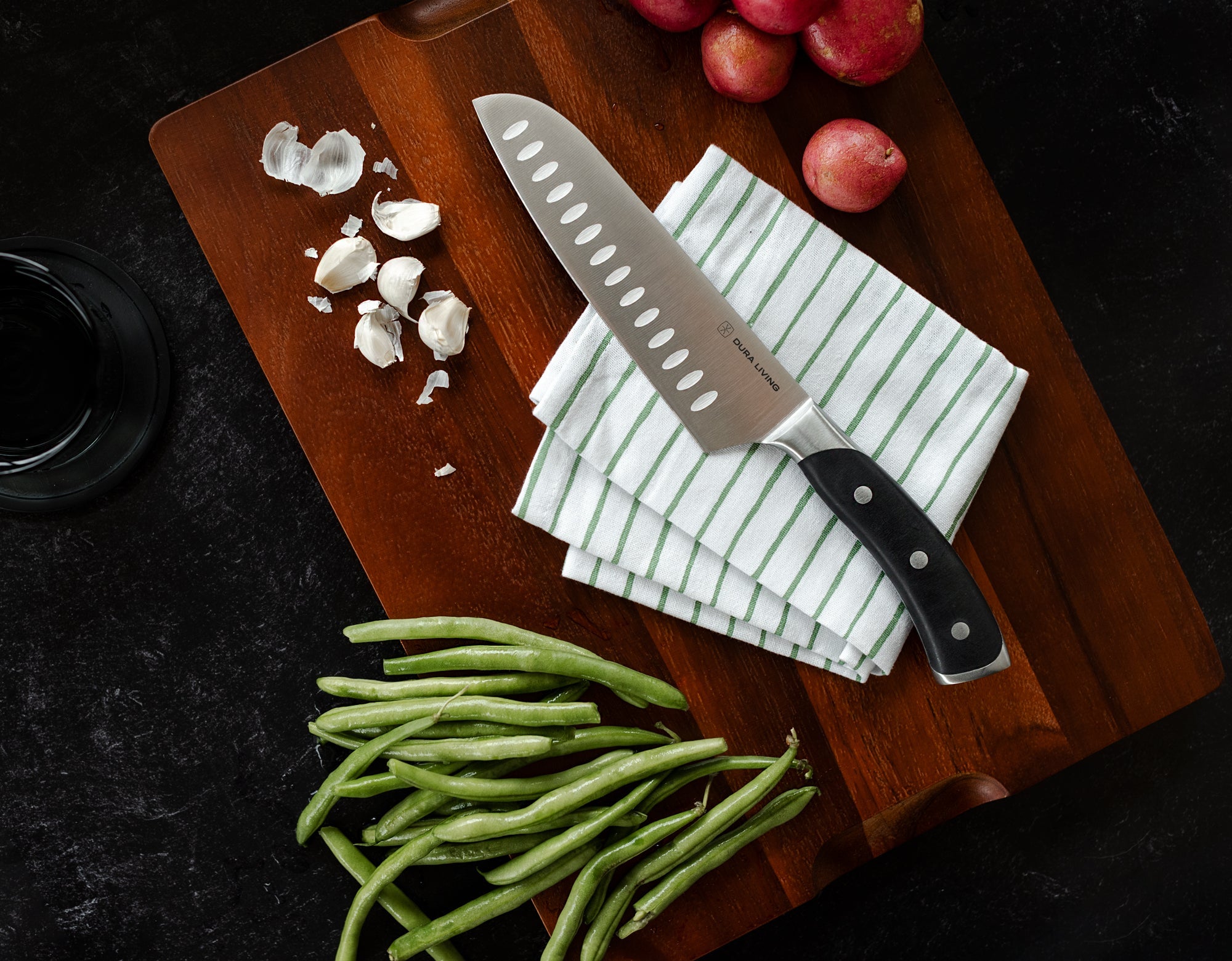 Elite 7 Inch Santoku Knife | Black