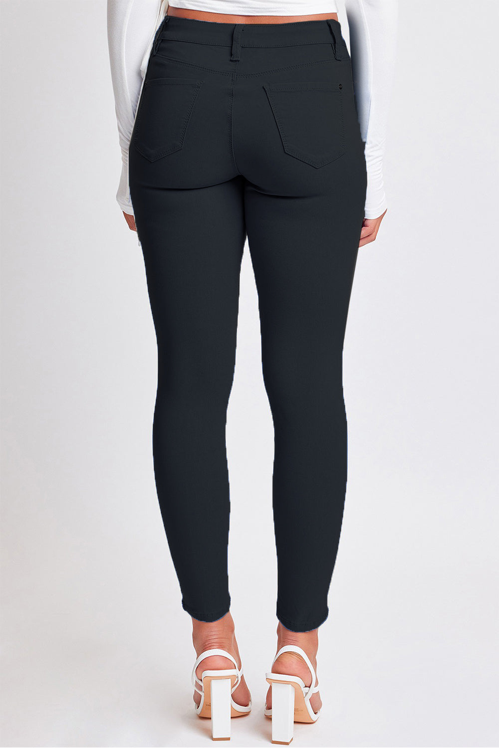 Black Full Size Hyperstretch Mid-Rise Skinny Pants