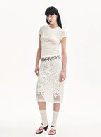 Tencel Acetate Fake Two-Piece Slim Fit Straight Shoulder T-Shirt 'Memory Navigation'