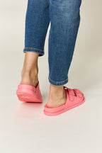 Legend Double Buckle Open Toe Sandals Pink