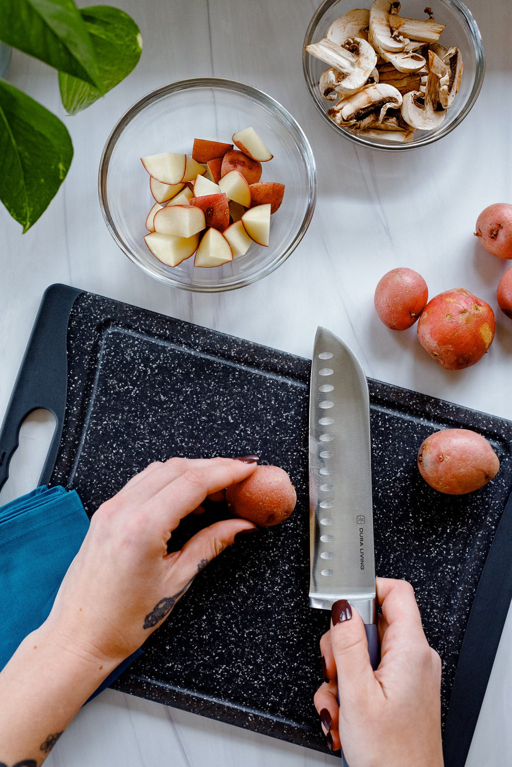 Superior 7 Inch Santoku Knife | Gray
