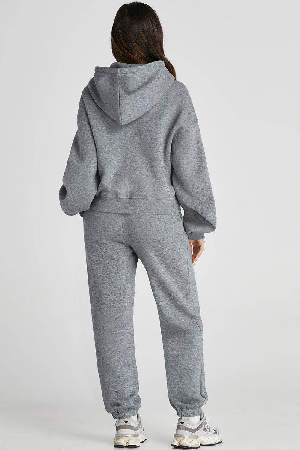 Hoodie and Pants Active Outfit Set Grey