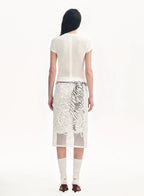 Tencel Acetate Fake Two-Piece Slim Fit Straight Shoulder T-Shirt 'Memory Navigation'