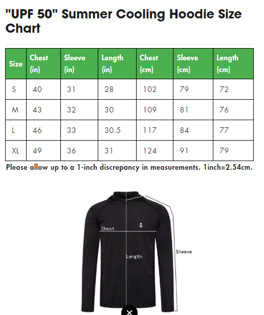 UPF 50 Summer Cooling Hoodie