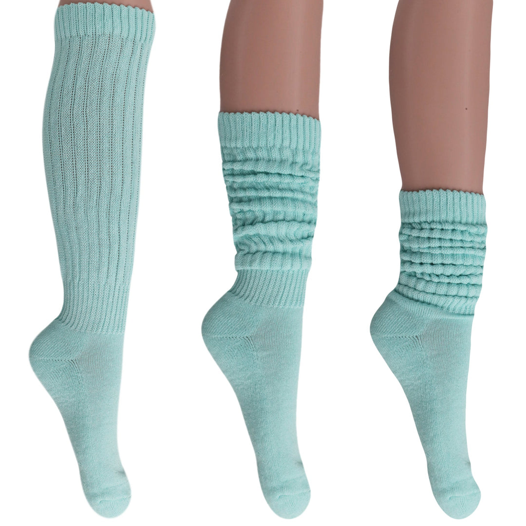 Slouch Socks for Women Extra Long Heavy Slouchy Scrunch Cotton Size 5 to 10