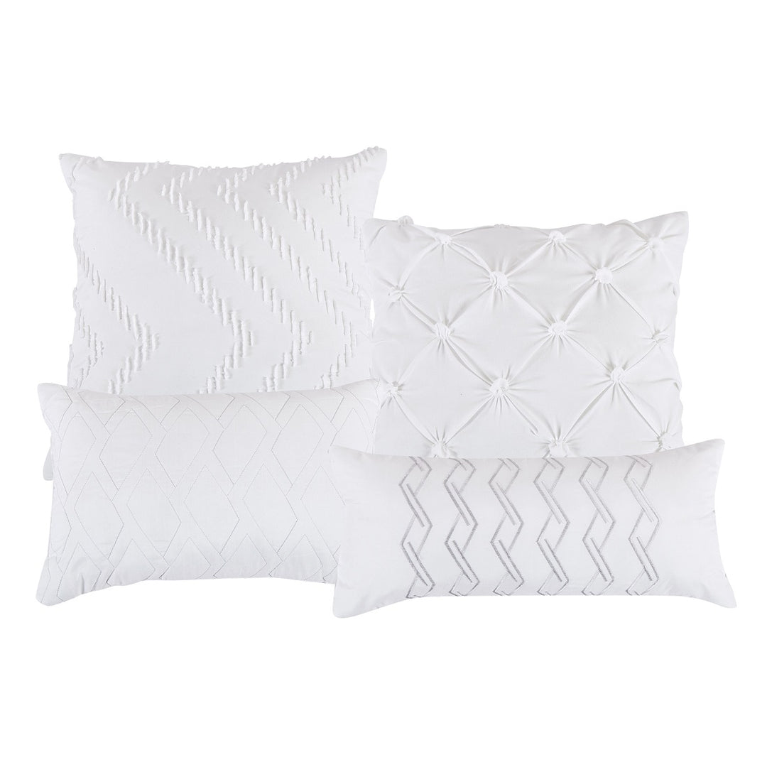 Kuron Comforter Set White (7pc)