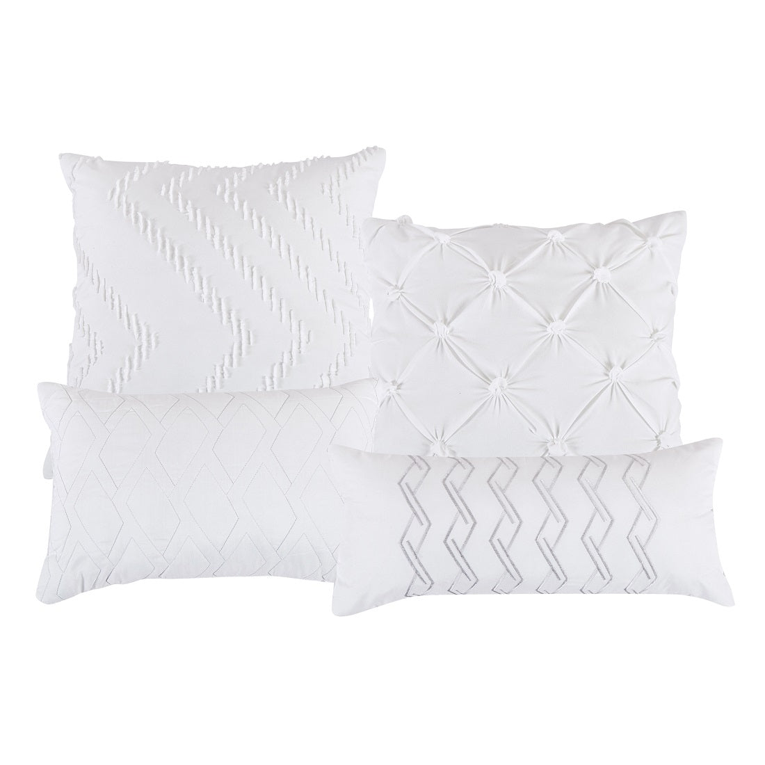 Kuron Comforter Set White (7pc)
