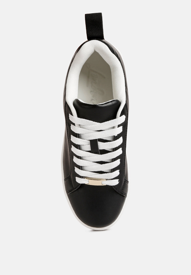 Rouxy Faux Leather Sneakers