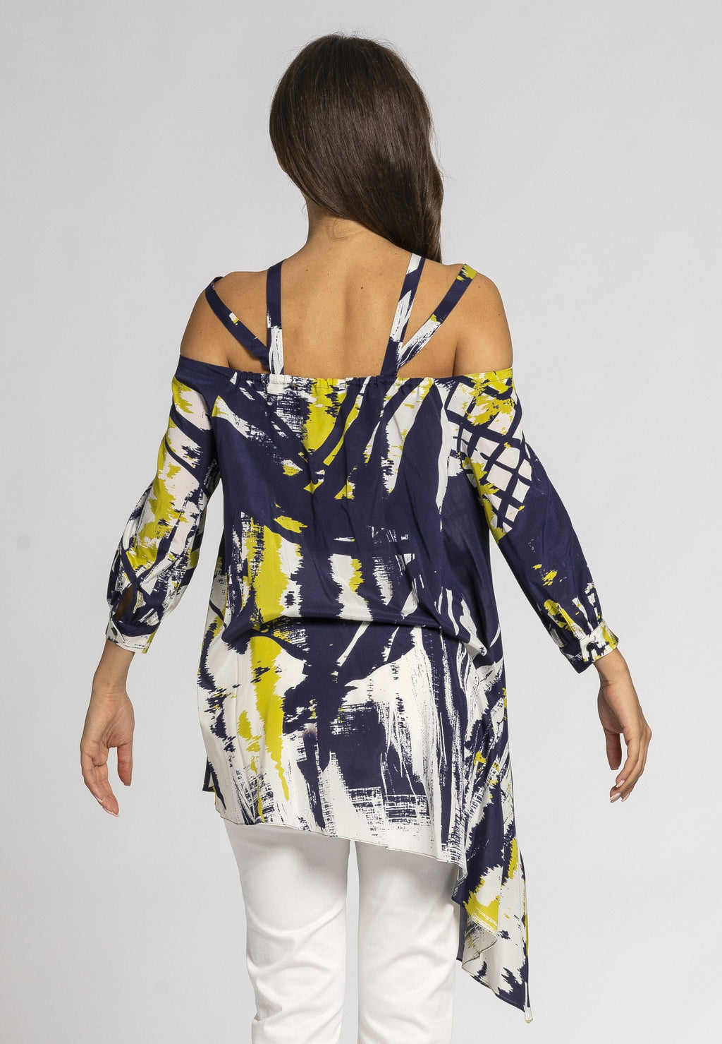 Gelsomino Oversized Printed Silk Kaftan Top