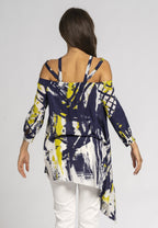 Gelsomino Oversized Printed Silk Kaftan Top