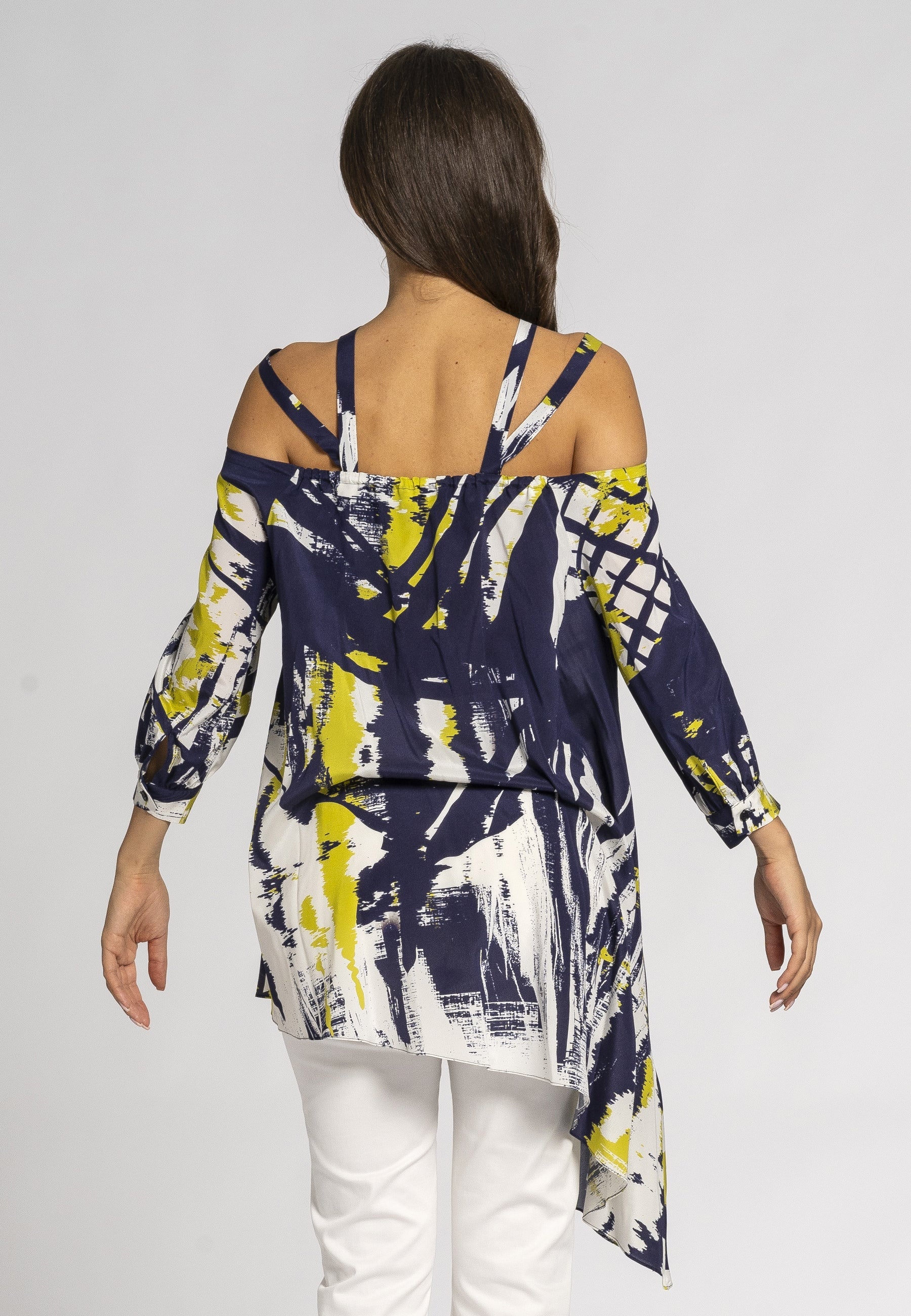 Gelsomino Oversized Printed Silk Kaftan Top