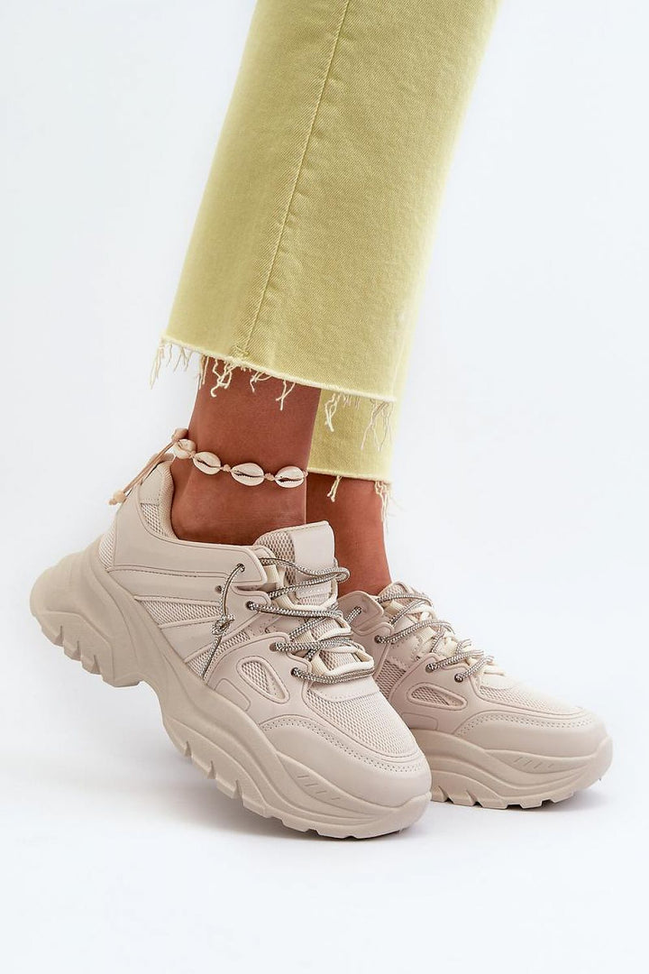 Platform Sport Shoes Beige