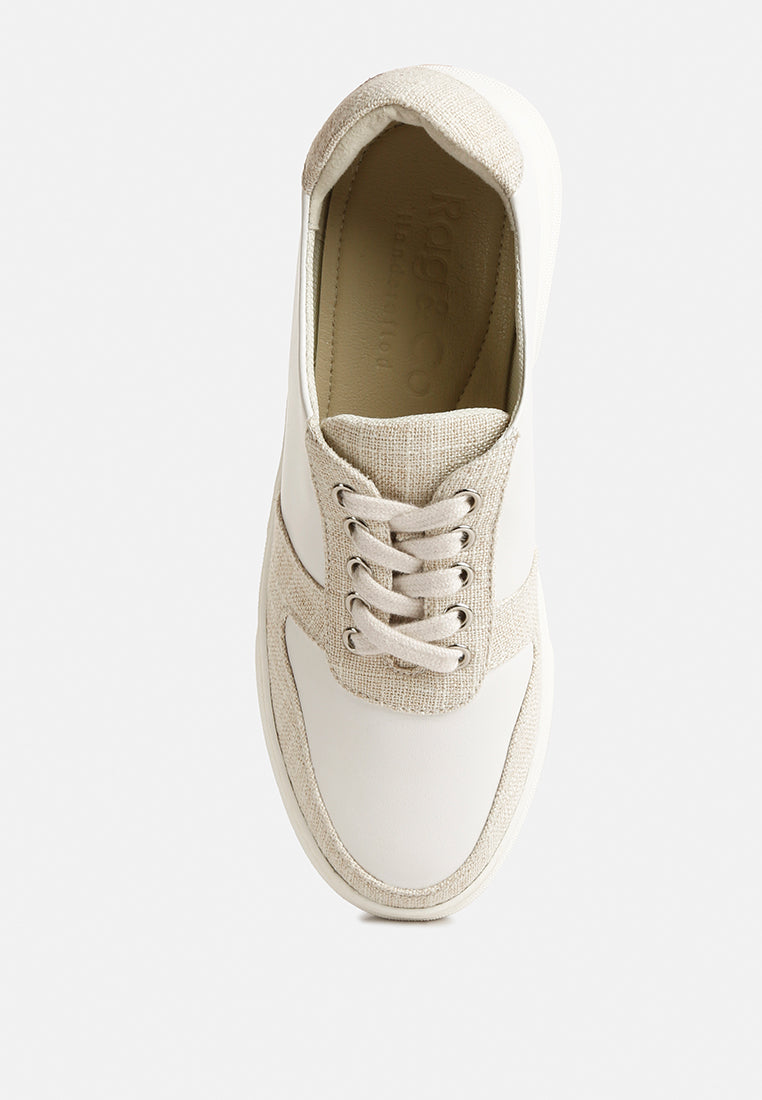 Kjaer Dual Tone Leather Sneakers