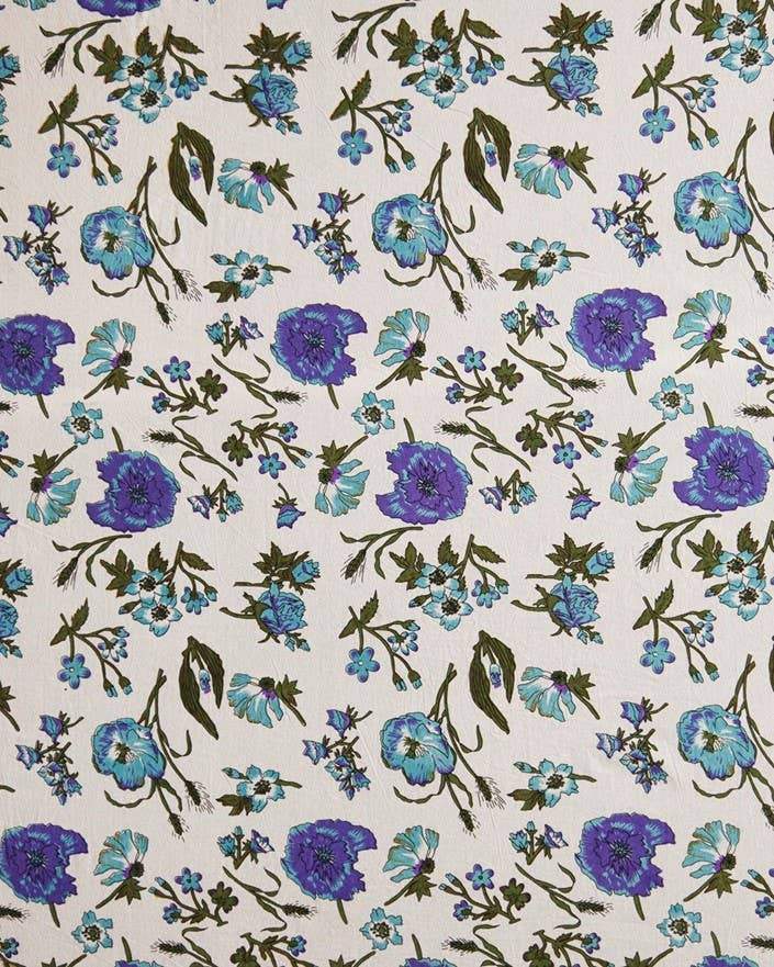 Floral Printed Wall Hanging Picnic Tapestry Beige/Blue