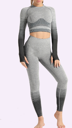 Bocana Seamless Sports Top Grey & Black