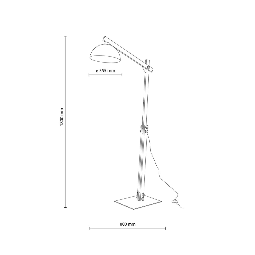 OSLO White Scandinavian Floor Lamp