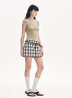 Tencel Acetate Fake Two-Piece Slim Fit Straight Shoulder T-Shirt 'Memory Navigation'