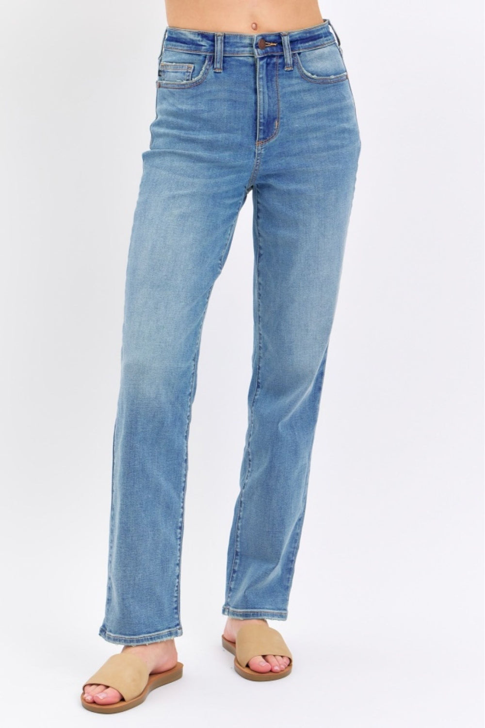 High Waist Straight Jeans