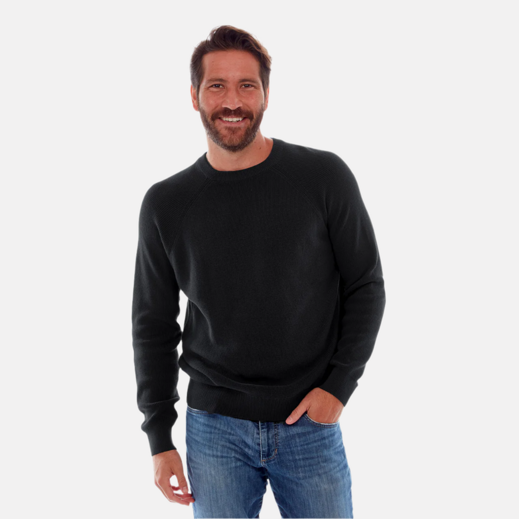 Drew Cotton Sweater | Black