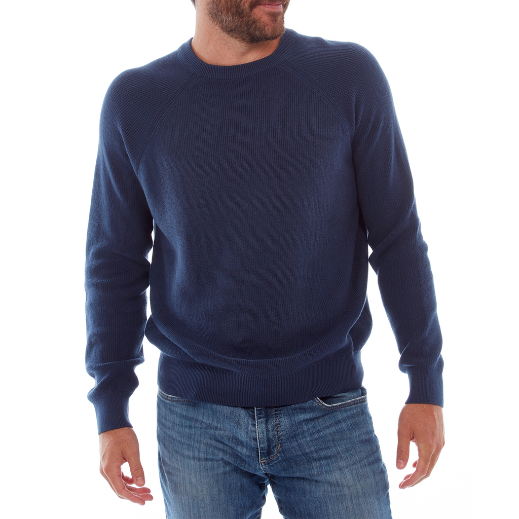 Drew Cotton Sweater | Navy