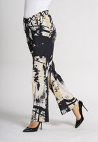 Lavanda Silk Print Wide-Leg Trousers
