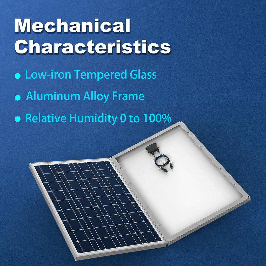 100W Polycrystalline Solar Panel For 12V Battery Charging