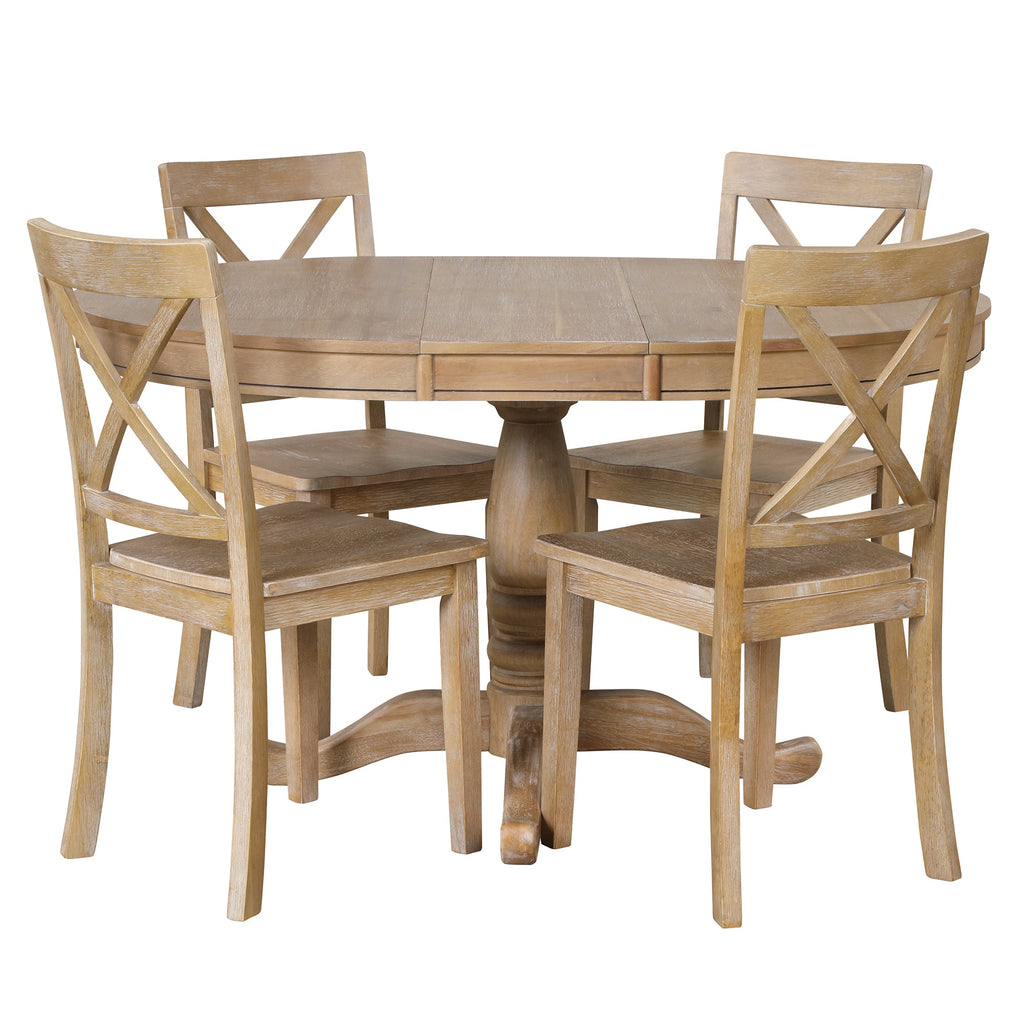 Modern Dining Table Set For 4 Round Table 4 Chairs