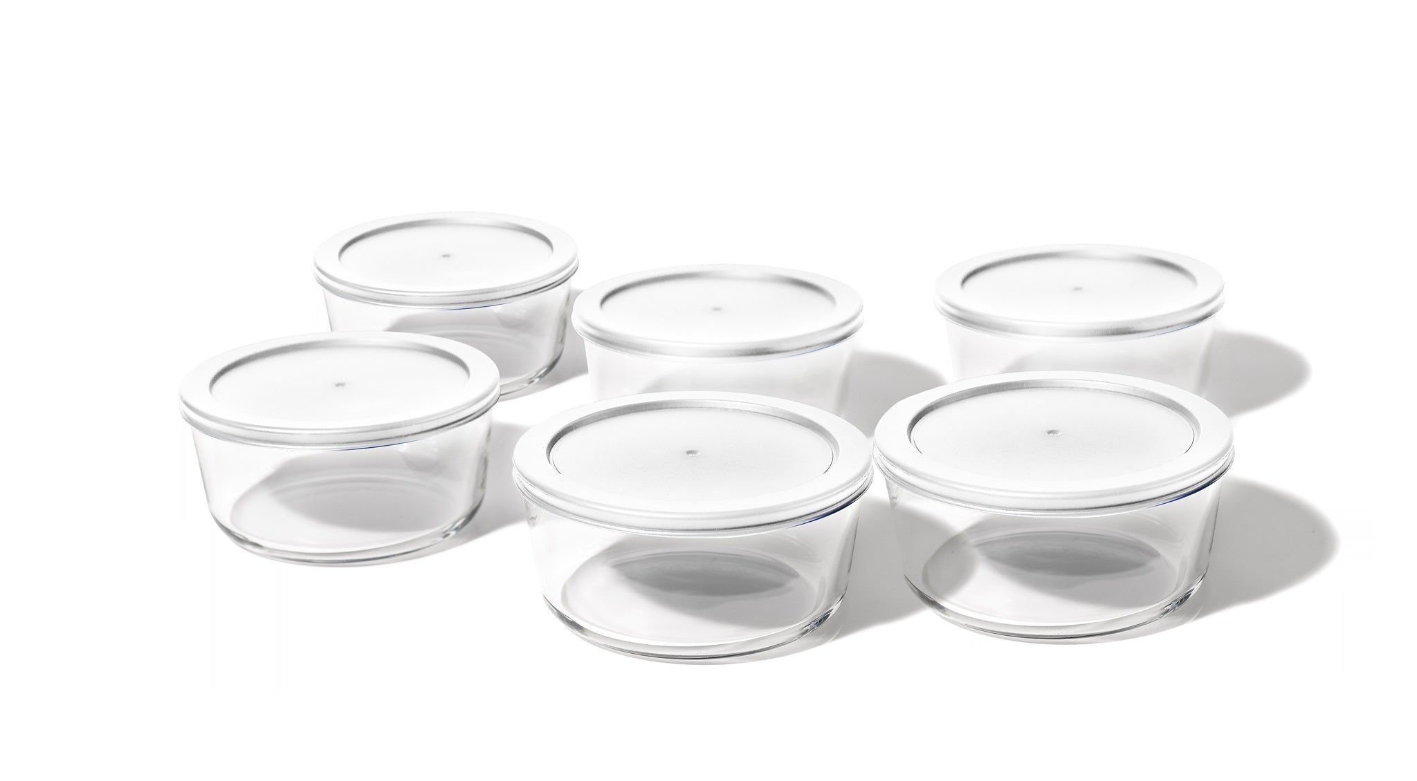 Glass Food Storage Containers 12-Piece (6+6) | White