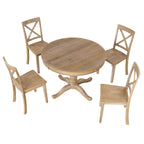 Modern Dining Table Set For 4 Round Table 4 Chairs