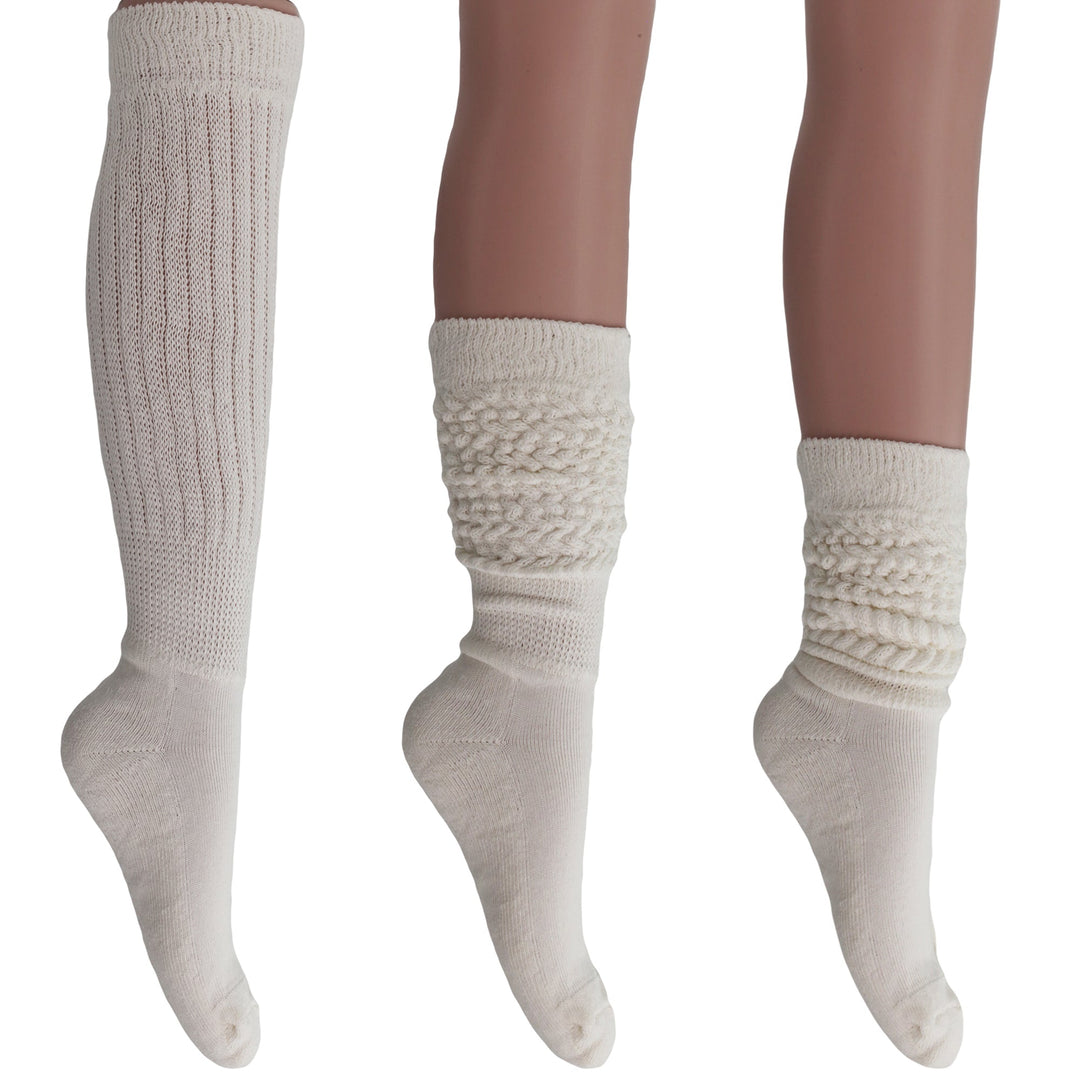 Women's Extra Long Heavy Slouch Cotton Socks 1 Pair