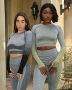 Bocana Seamless Sports Top Grey & Black