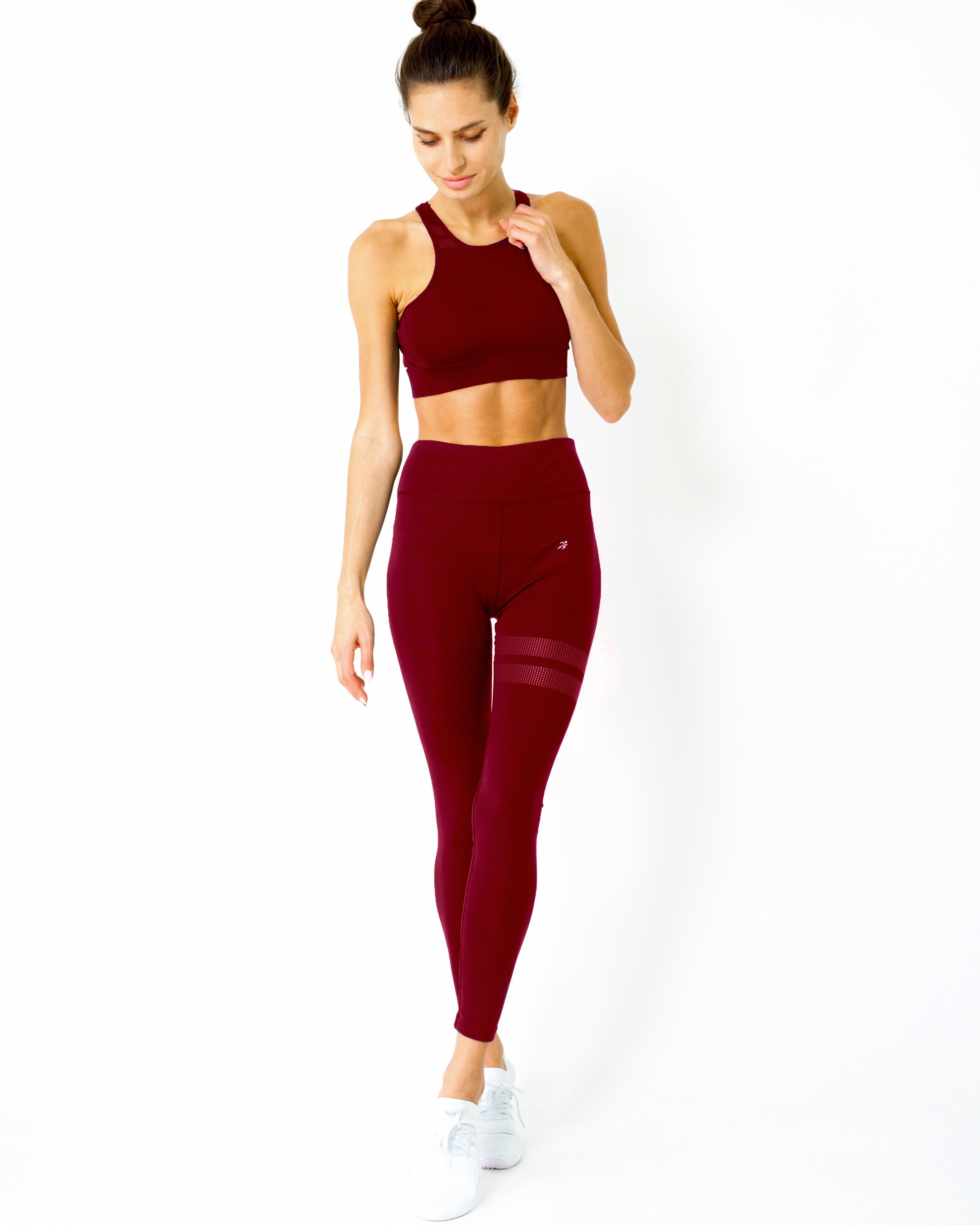 Ashton Sports Bra Maroon