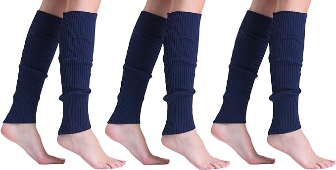 Knitted Leg Warmers for Women One Size 3 Pairs