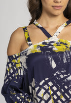 Gelsomino Oversized Printed Silk Kaftan Top