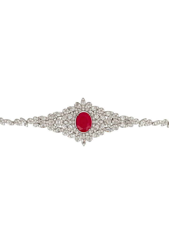 Arabesque Splendor Bracelet Pink Tourmaline Silver