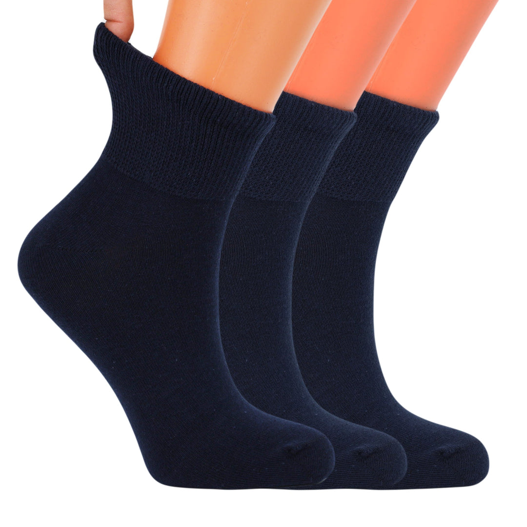 Diabetic Ankle Socks Cotton Size 5-7 3 Pairs