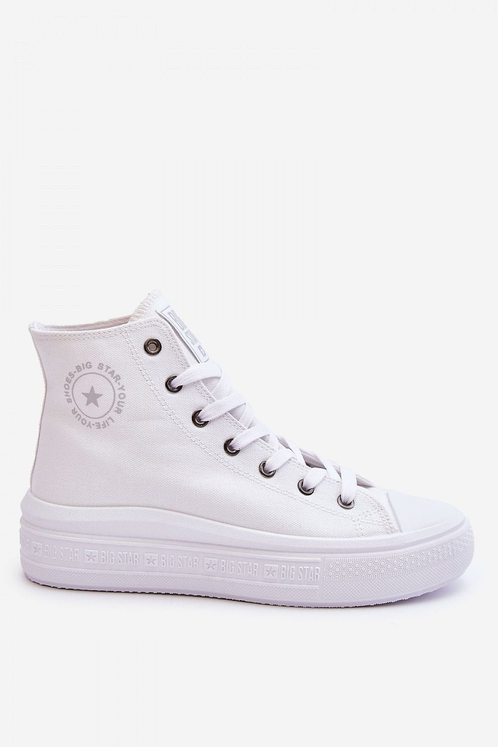 Big Star High Top Canvas White