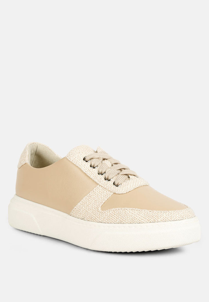 Kjaer Dual Tone Leather Sneakers