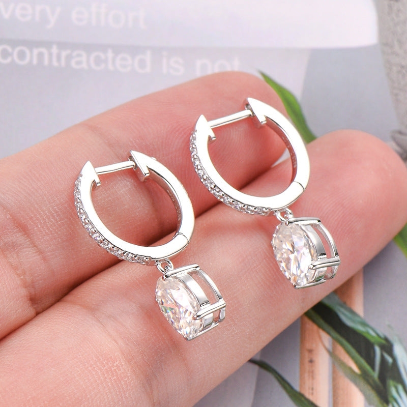 3 Ct Moissanite 925 Sterling Silver Earrings