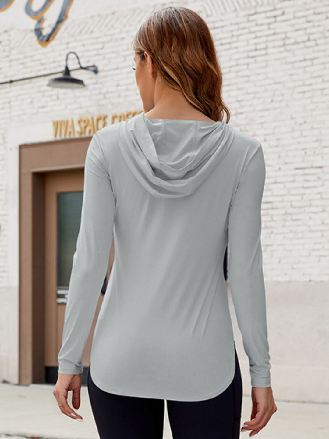 Long Sleeve Hooded Active Top