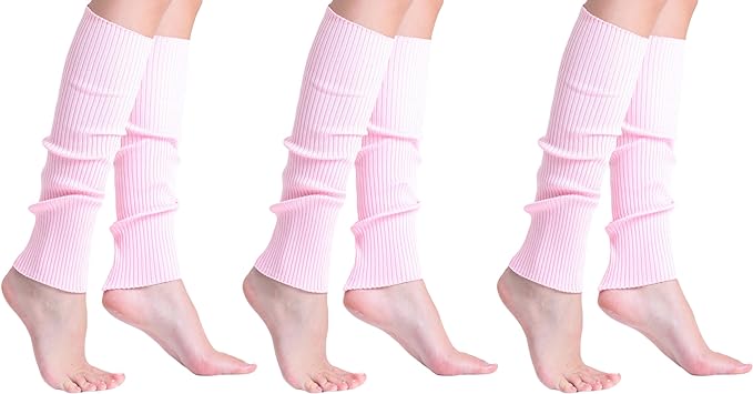 Knitted Leg Warmers for Women One Size 3 Pairs