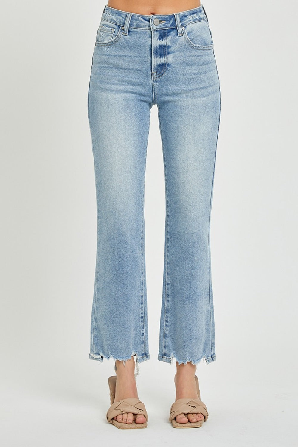 Risen Full Size High Rise Straight Jeans