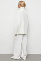 Turtleneck Dropped Shoulder Long Sleeve Sweater