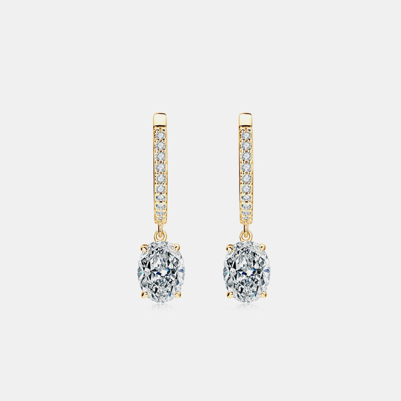 3 Ct Moissanite 925 Sterling Silver Earrings