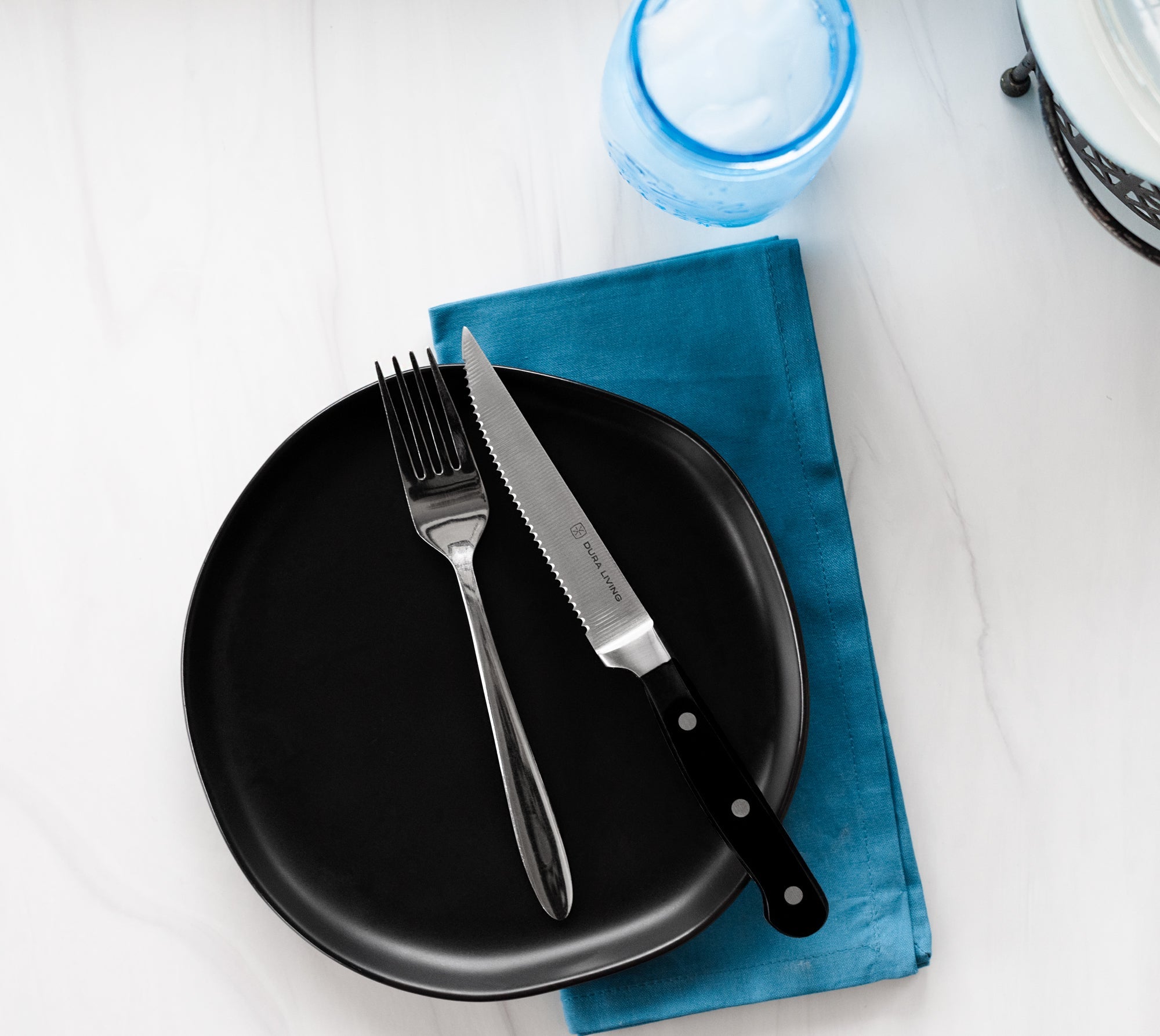 Superior Set of 8 Steak Knives | Black