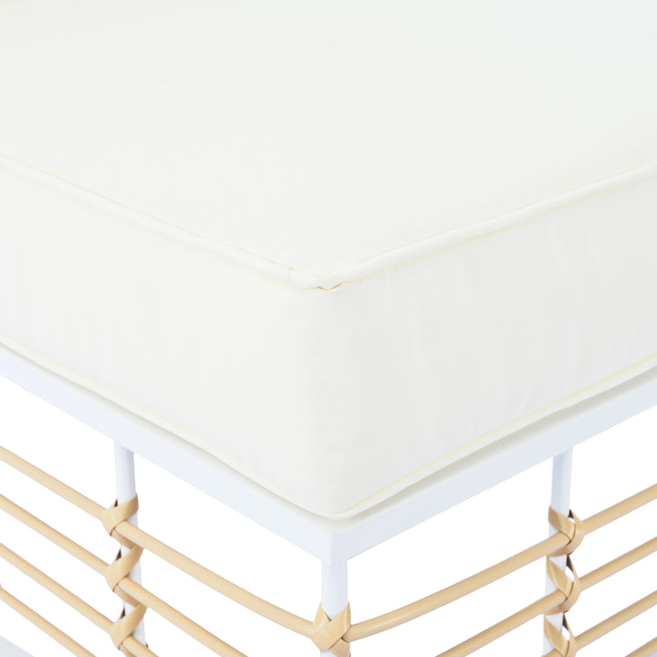Minimalist 7-Piece Patio Sectional Sofa Set White Frame