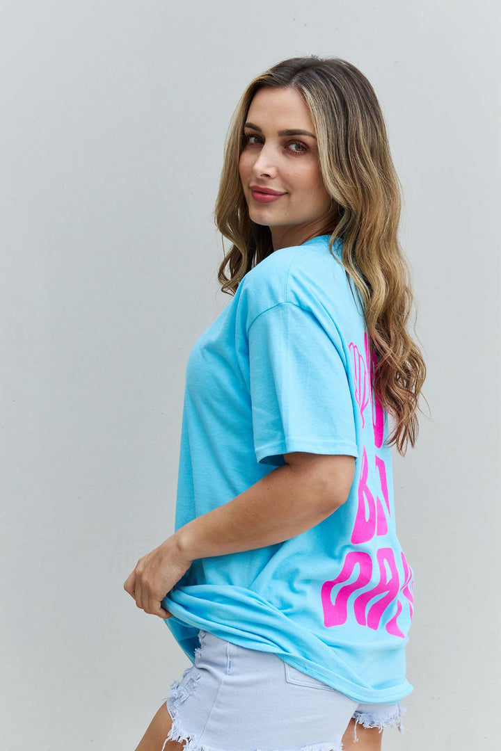 More Beach Days Oversized Graphic T-Shirt Aqua