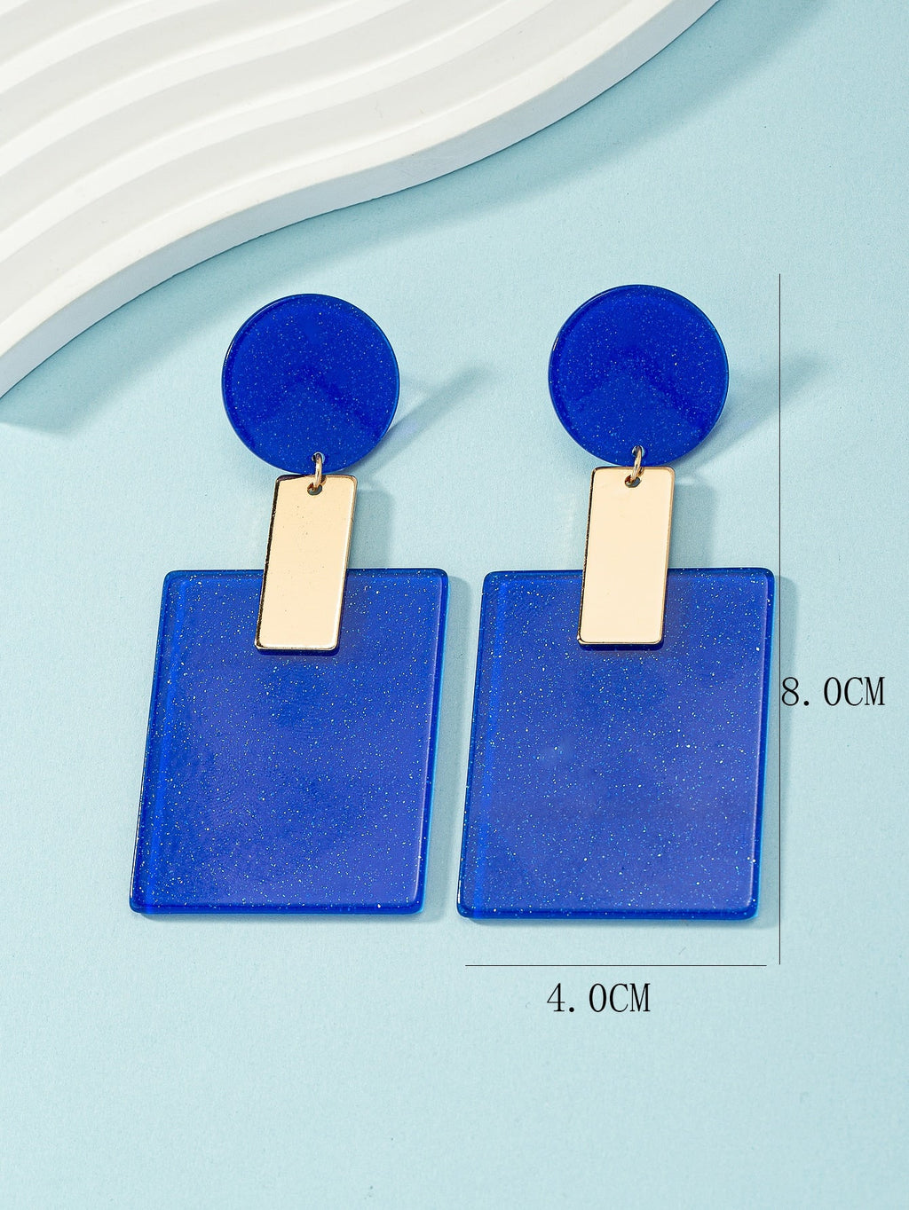 Sparkled in Gold Glam Drop Earrings