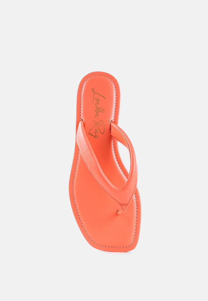 Tolpo Square Toe Thong Flats